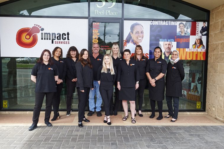 Impact Services Team Shots in front of office